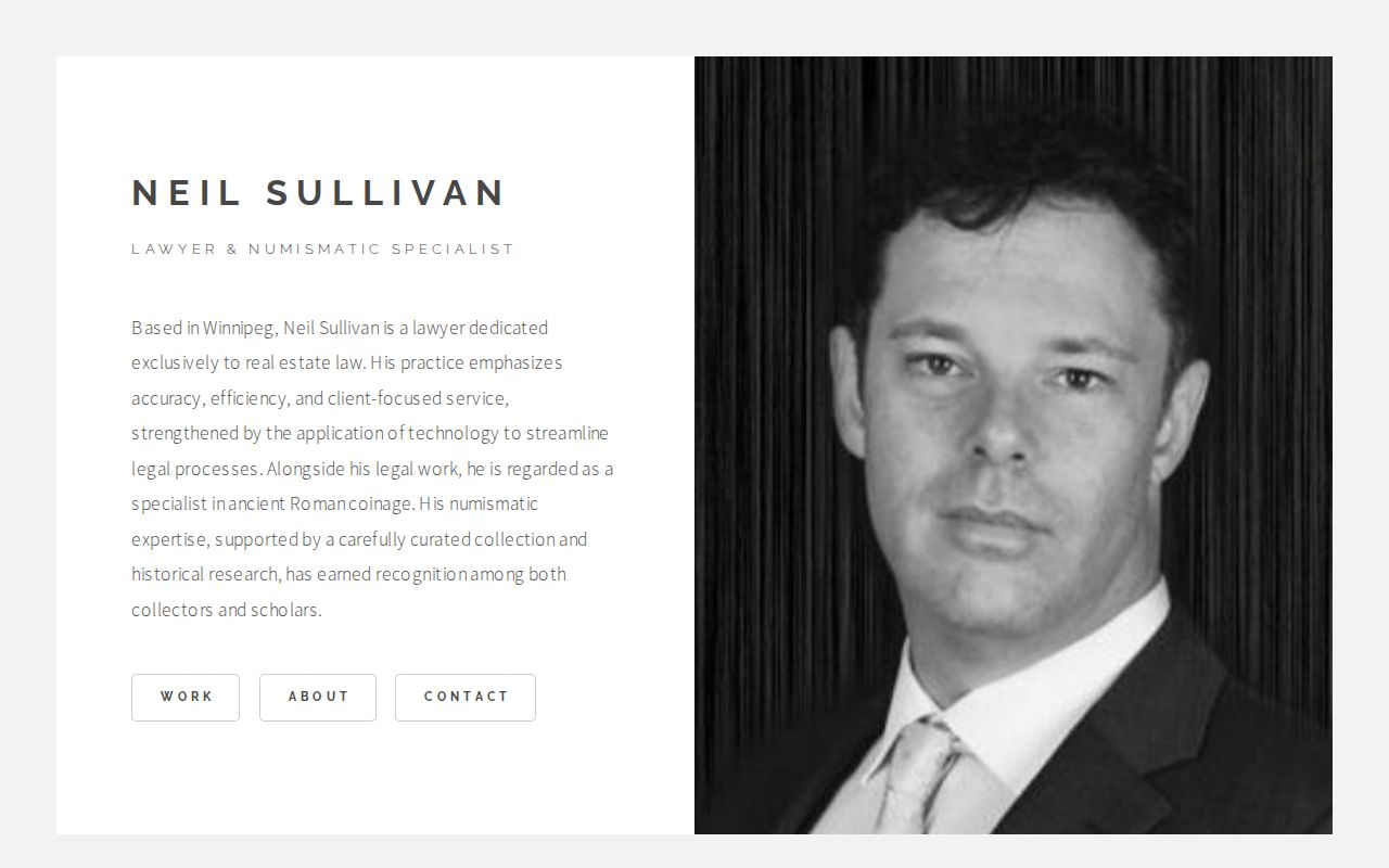 Neil Sullivan | Winnipeg Real Estate Lawyer & Numismatic Expert
